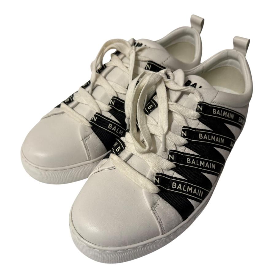 BALMAIN（バルマン） 美品 ロゴライン スニーカー サイズ40 25cm相当 