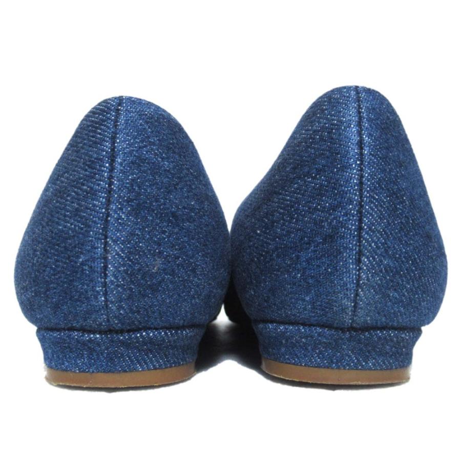 MANOLO BLAHNIK（マノロブラニク） 美品 ハンギシ デニム フラット