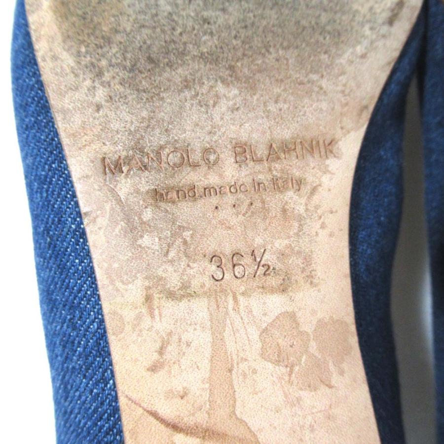 MANOLO BLAHNIK（マノロブラニク） 美品 ハンギシ デニム フラット