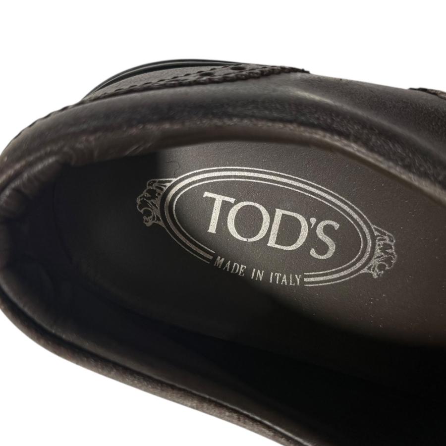 【美品】TOD'S トッズ ウィングチップ ドレスシューズ UK7 美品 TOD'S トッズ ウイングチップ レースアップ ドレスシューズ