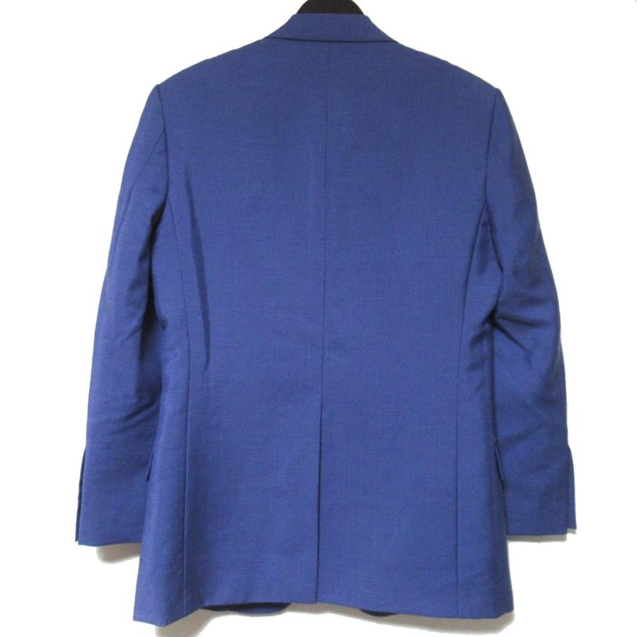 美品 24SS GUCCI グッチ モヘヤウール テーラードジャケット+スラックスパンツ スーツ セットアップ サイズ46 170/88A ブルー メンズ 古着 中古の画像
