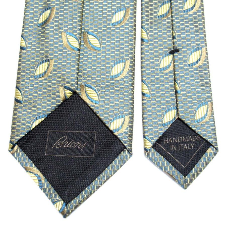 未使用✨ブリオーニ Brioni ネクタイ 総柄 イタリア製 近年 小紋柄 Brioni（ブリオーニ） 美品 小紋柄 ジャガード シルク ネクタイ ブルー