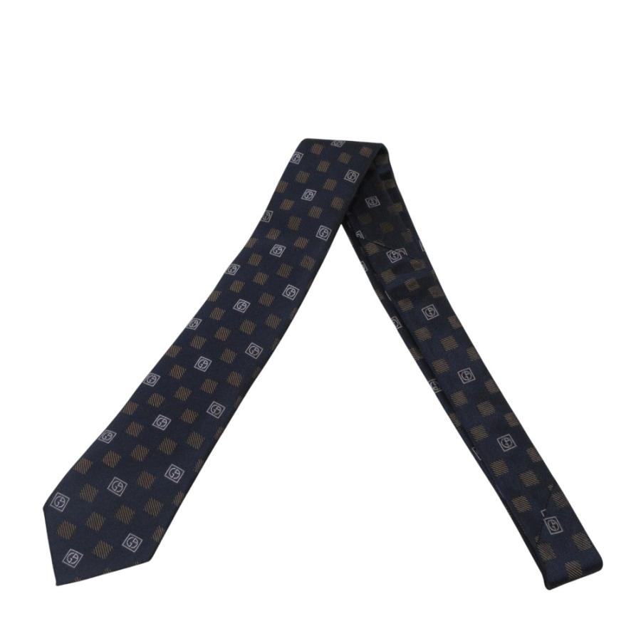 GIORGIO ARMANI 美品 ジョルジオアルマーニ ロゴ小紋柄 シルク