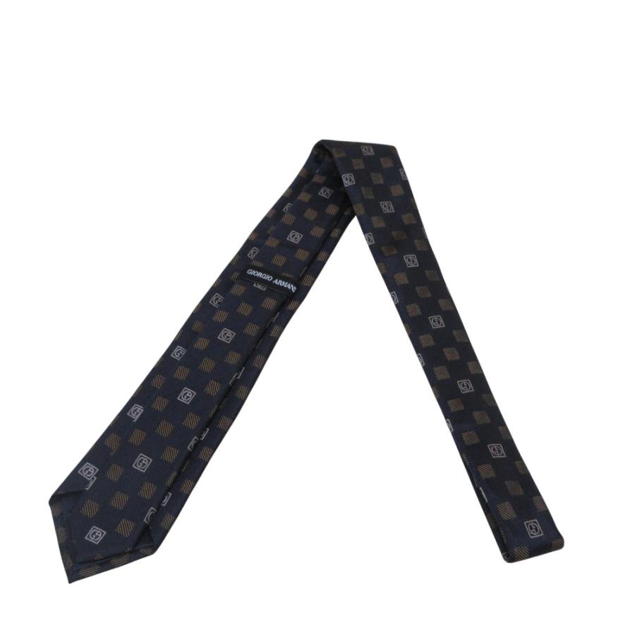 GIORGIO ARMANI 美品 ジョルジオアルマーニ ロゴ小紋柄 シルク