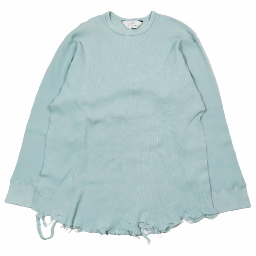 ANCELLM（アンセルム） 美品 DAMAGE WAFFLE CREW LS T-SHIRT ダメージ