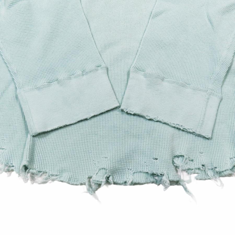 ANCELLM（アンセルム） 美品 DAMAGE WAFFLE CREW LS T-SHIRT ダメージ