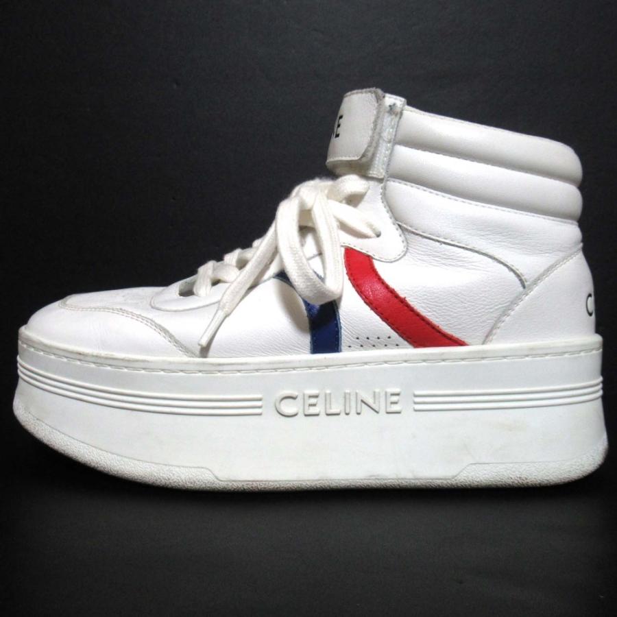 CELINE（セリーヌ） 良品 ブロック 厚底 ハイカット スニーカー
