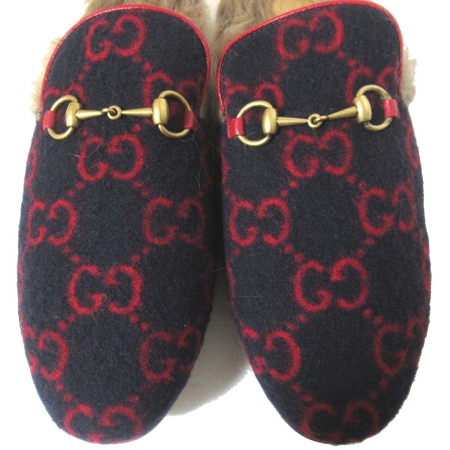 GUCCI（グッチ） 未使用 GG柄 プリンスタウン ホースビット スリッパ