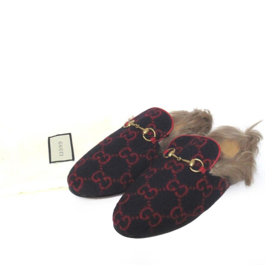 GUCCI（グッチ） 未使用 GG柄 プリンスタウン ホースビット スリッパ