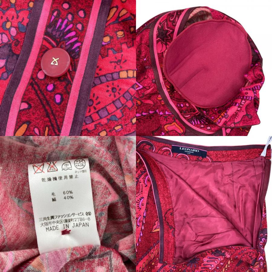 ブランド別 美品 LEONARD レオナール カンカンストレッチ フラワー