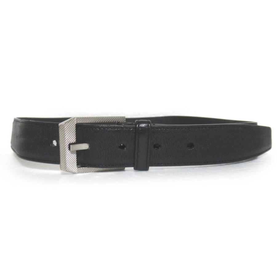 美品 SAINT LAURENT PARIS サンローランパリ レザーベルト ブラック 