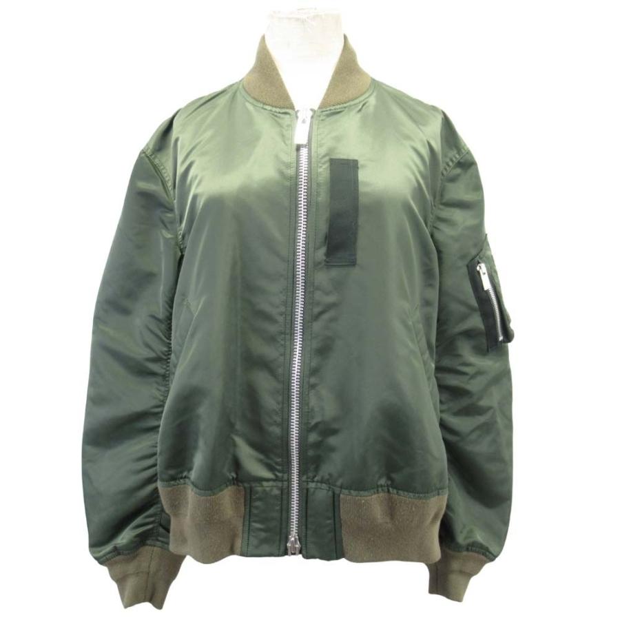 sacai 18aw ブルゾンジャケット sacai（サカイ） 美品 18aw sacai Back Flare MA-1 ミリタリー