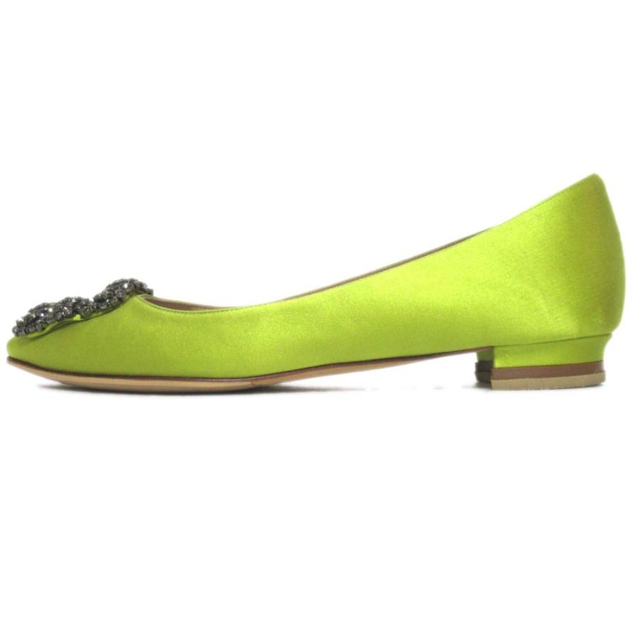 靴/シューズ 美品 マノロブラニク MANOLO BLAHNIK ハンギシ フラット 35