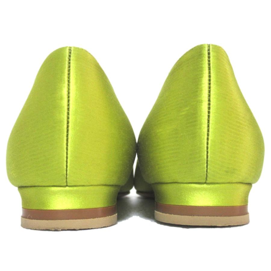 MANOLO BLAHNIK（マノロブラニク） 美品 ハンギシ サテン フラット 