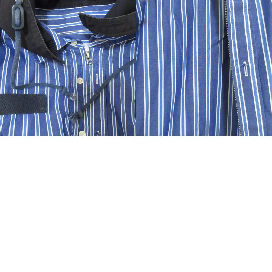 sacai（サカイ） 良品 フードドッキング ストライプ柄シャツ 20-02242M