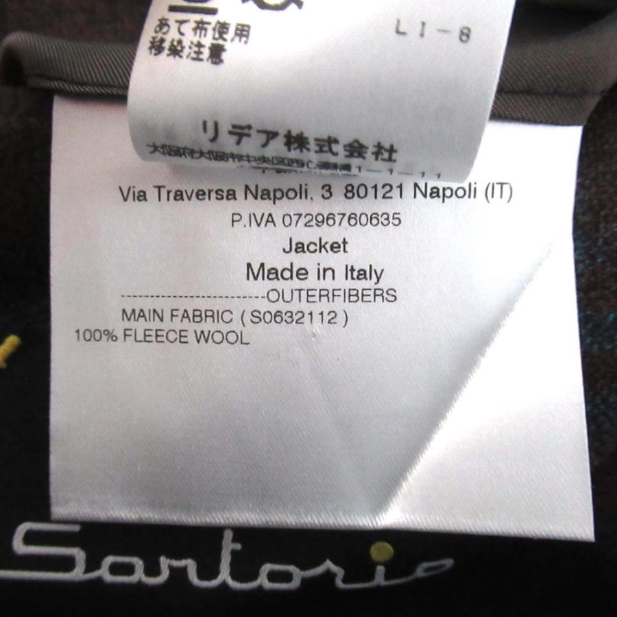 Sartorio（サルトリオ） 美品 チェック柄 ウール 段返り3B シングル 