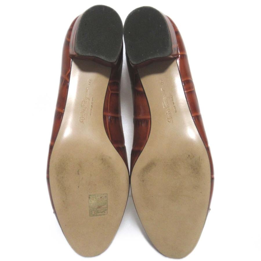 新品同様 Salvatore Ferragamo サルヴァトーレフェラガモ クロコ型押し