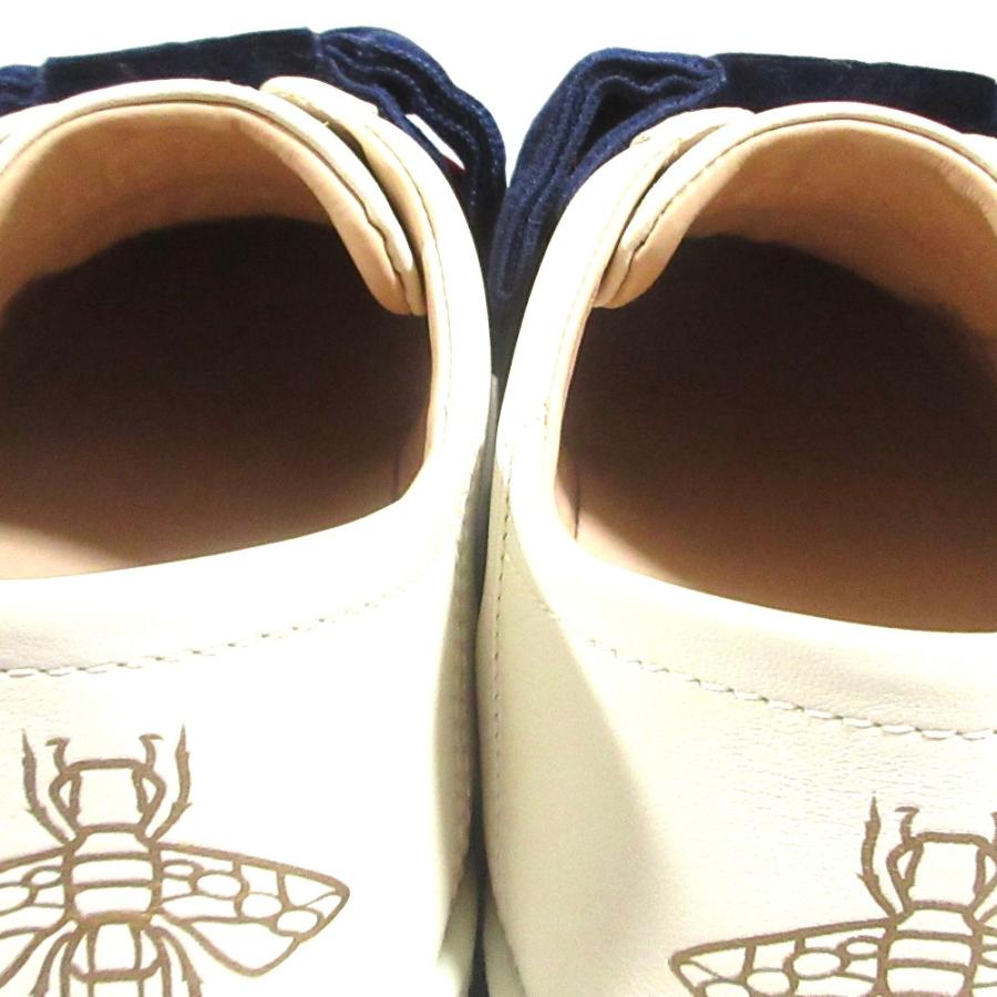 GUCCI（グッチ） 新品同様 リボン BEE 蜂 ローカット スリッポン 