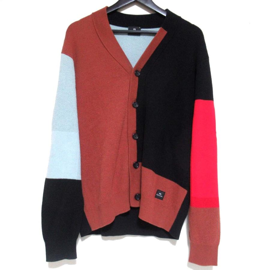 PS Paul Smith 美品 23SS ポールスミス カラーブロッキング 長袖 V