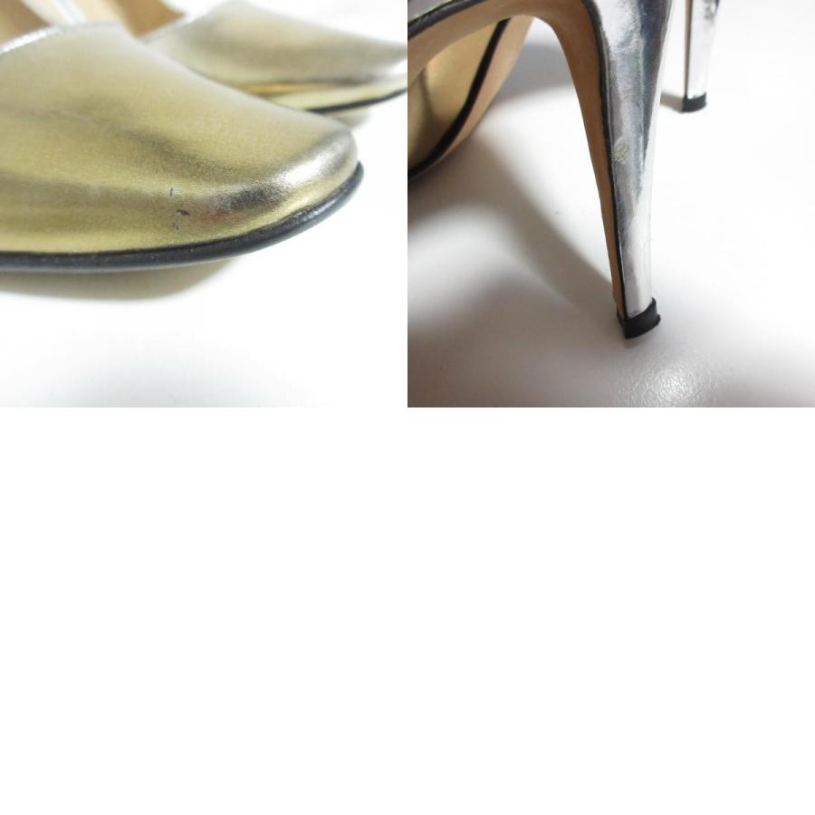 MANOLO BLAHNIK（マノロブラニク） 良品 配色 切替 レザー ハイヒール