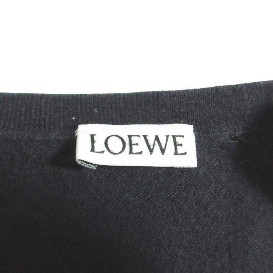 LOEWE ロエベ ハイゲージコットン ニットカットソー サイズL ネイビー メンズ 古着 中古 USED LOEWE（ロエベ） ハイゲージコットン ニットカットソー サイズL