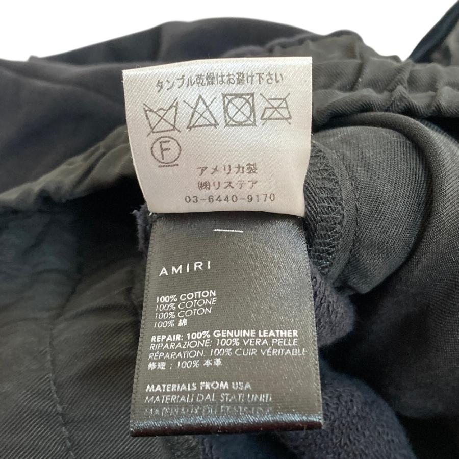 AMIRI（アミリ） 美品 ダメージ加工 レザーパッチ バイカー スウェット