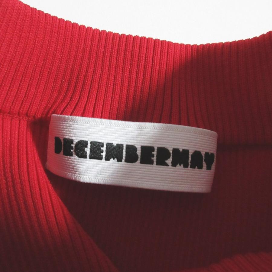 美品 DECEMBERMAY ディセンバーメイ モックネック リブニット