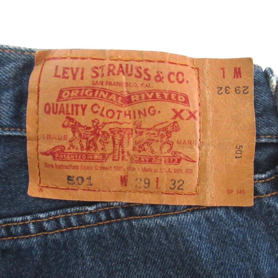 美品 LEVI'S リーバイス 501 USA製 97年製造 ボタンフライ デニムパンツ ジーンズ W29 L32 インディゴブルー メンズ 古着 中古 USED Levi's（リーバイス） 美品 501 USA製 97年製造 ボタンフライ デニム