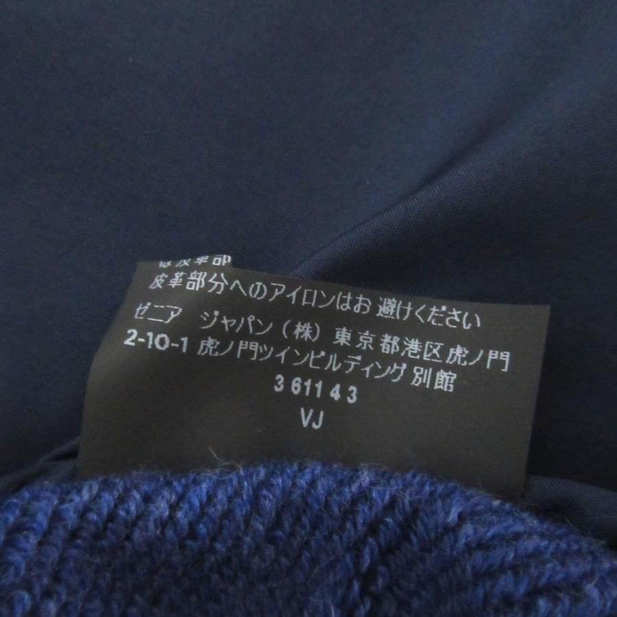 美品 Ermenegildo Zegna エルメネジルドゼニア パイピングレザー
