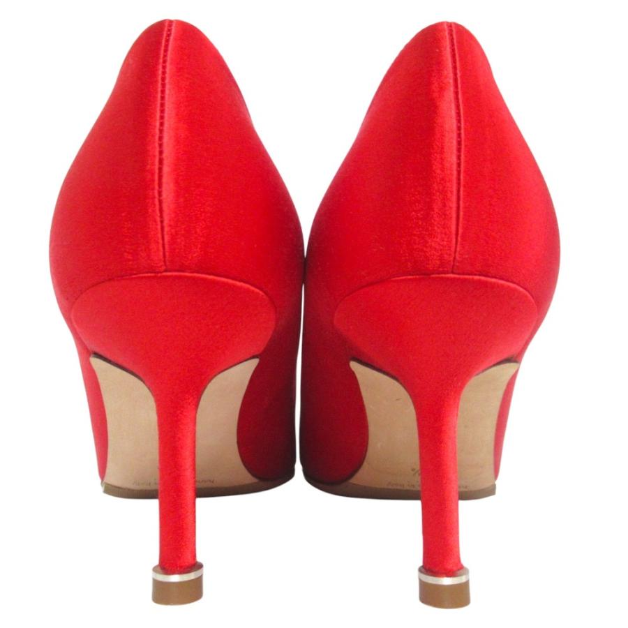 MANOLO BLAHNIK（マノロブラニク） 未使用 ハンギシ モチーフ サテン 