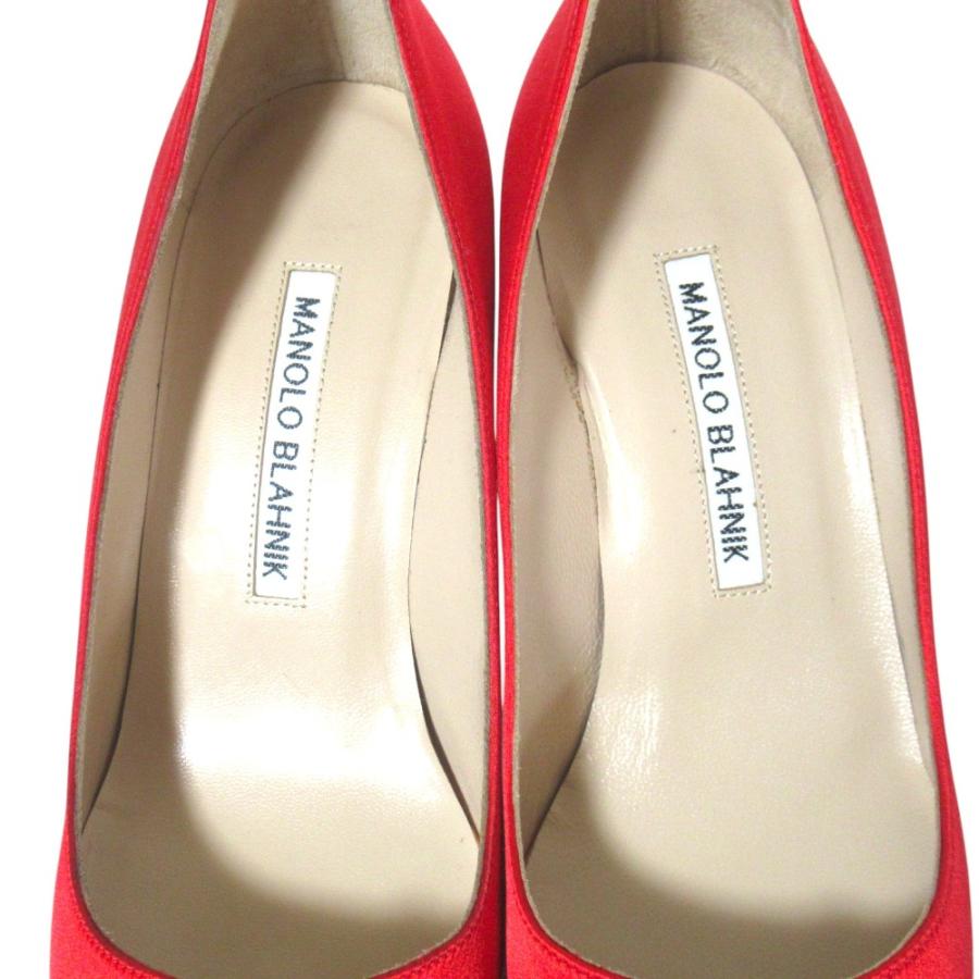 MANOLO BLAHNIK（マノロブラニク） 未使用 ハンギシ モチーフ サテン 