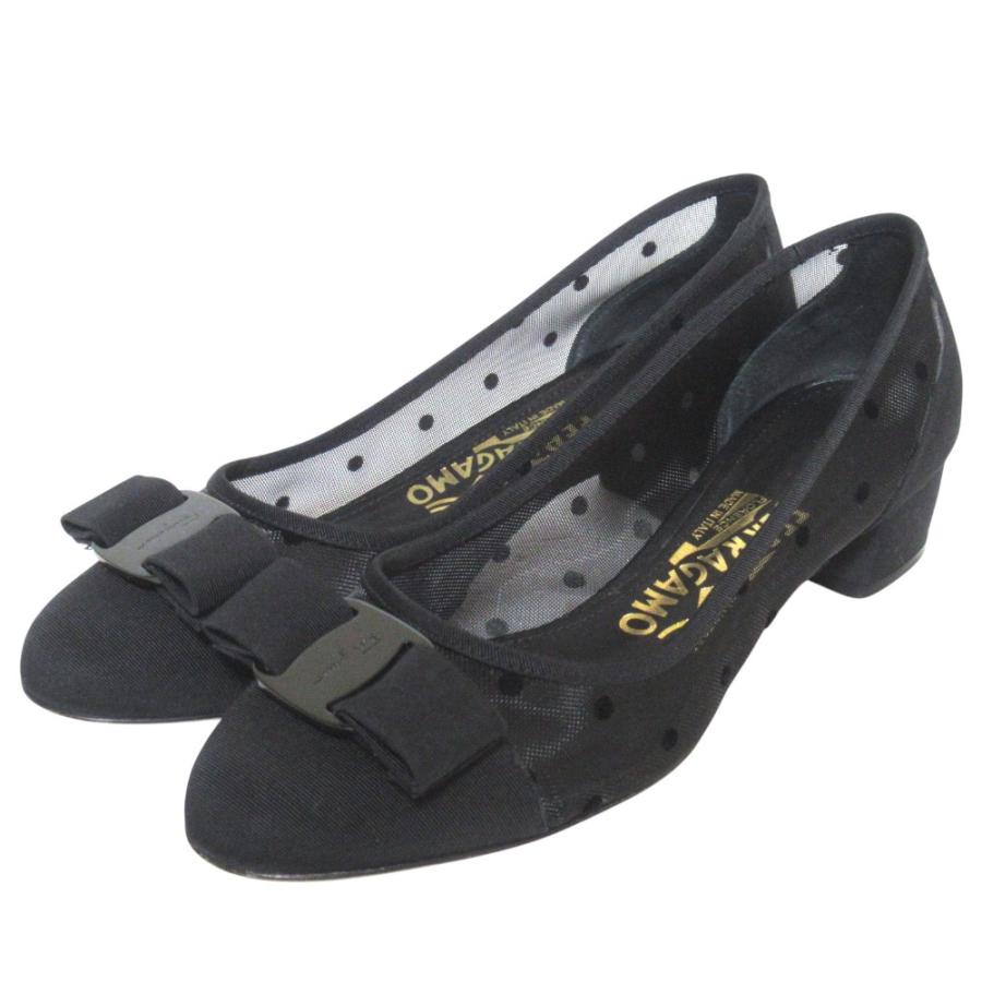 美品 Salvatore Ferragamo サルヴァトーレフェラガモ シアードット