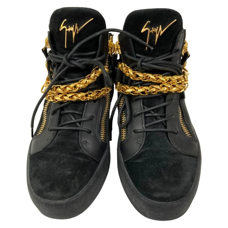 Giuseppe Zanotti（ジュゼッペザノッティ） 美品 チェーン装飾 レザー