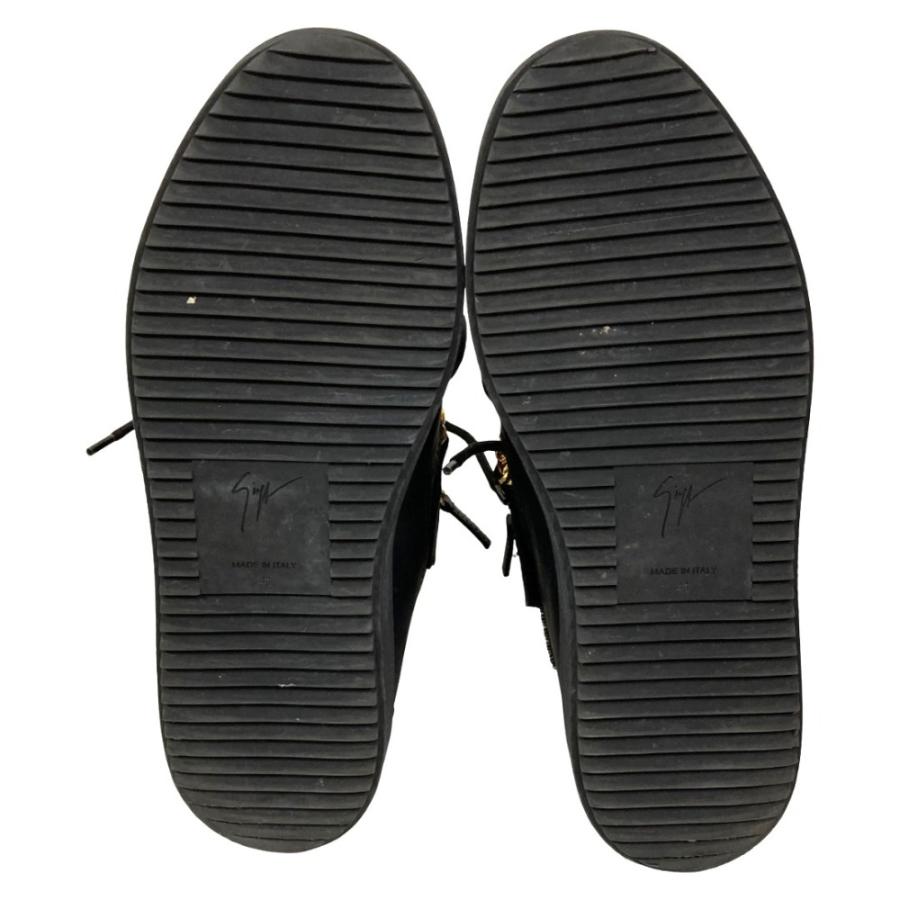 Giuseppe Zanotti（ジュゼッペザノッティ） 美品 チェーン装飾 レザー 