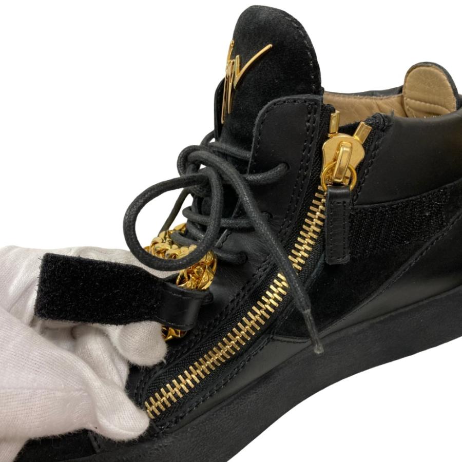 Giuseppe Zanotti（ジュゼッペザノッティ） 美品 チェーン装飾 レザー