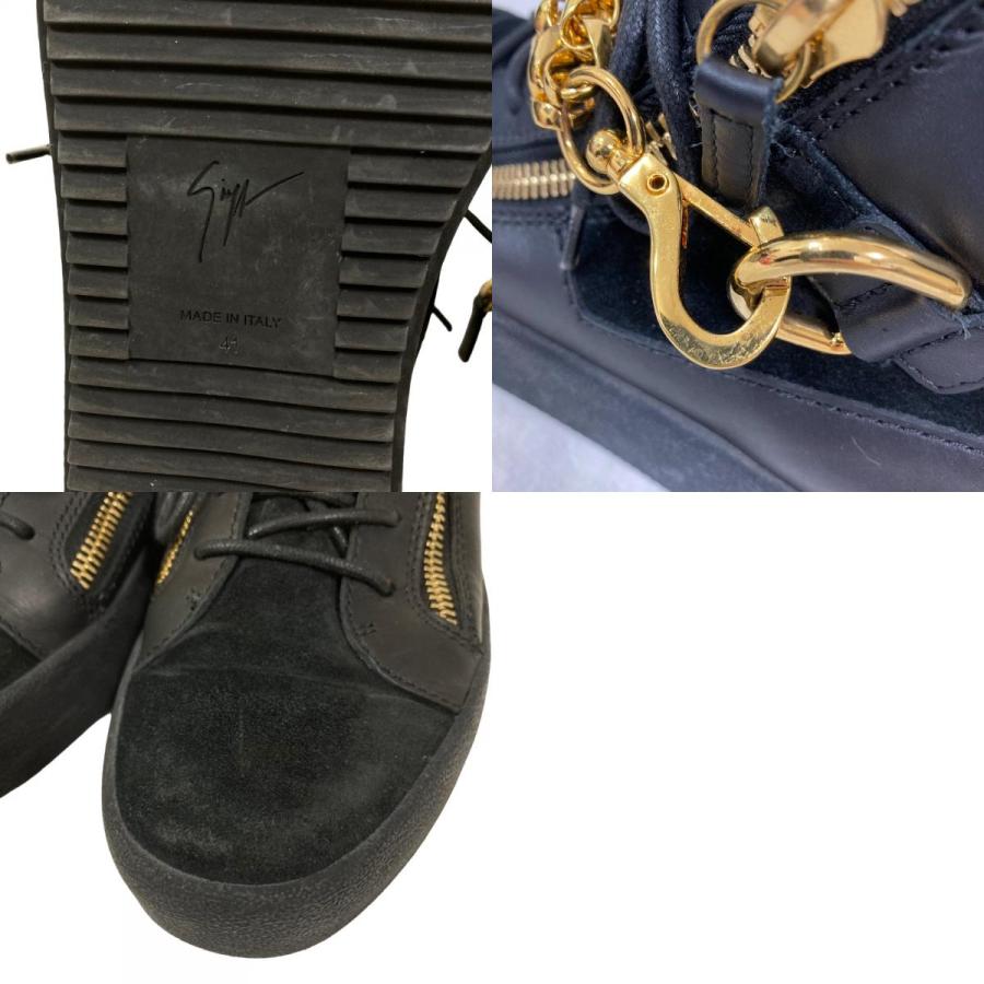 Giuseppe Zanotti（ジュゼッペザノッティ） 美品 チェーン装飾 レザー