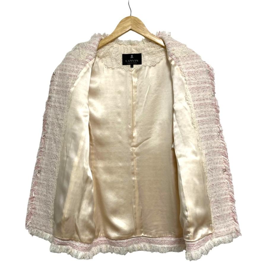 LANVIN COLLECTION 美品 ランバンコレクション ラメツイード ノー 