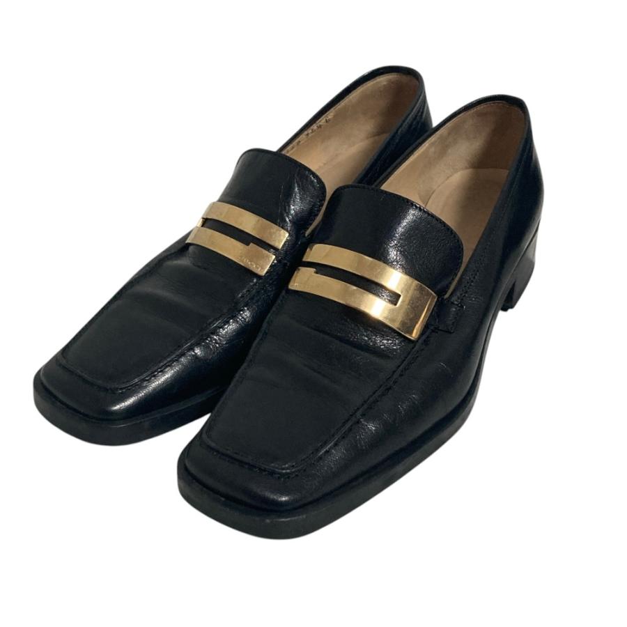 GUCCI グッチ　ローファー　パンプス　美品　サイズ351/2C GUCCI（グッチ） 良品 ブランデッドG金具 ヒールローファー パンプス