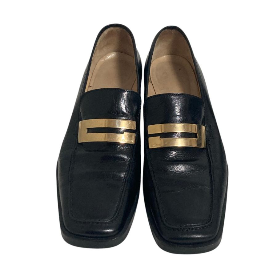 GUCCI（グッチ） 良品 ブランデッドG金具 ヒールローファー パンプス