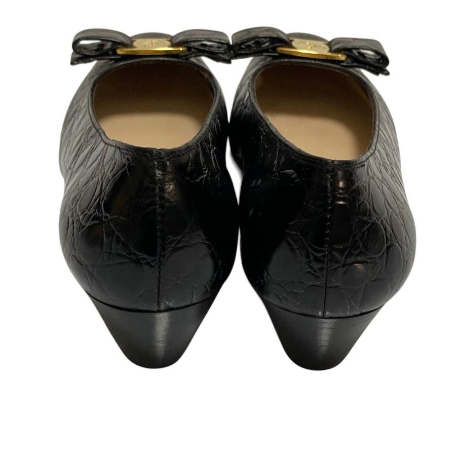 美品 Salvatore Ferragamo サルヴァトーレフェラガモ クロコ型押し 