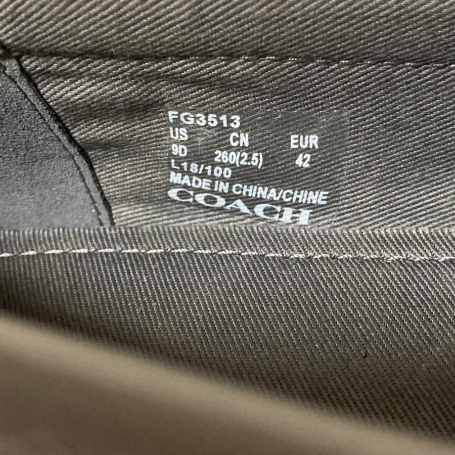 美品 COACH コーチ レザー コインローファー スニーカー FG3513 サイズ9 27cm相当 グレー メンズ 古着 中古_7