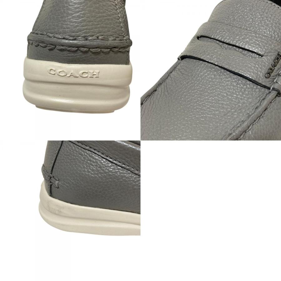 美品 COACH コーチ レザー コインローファー スニーカー FG3513 サイズ9 27cm相当 グレー メンズ 古着 中古_9