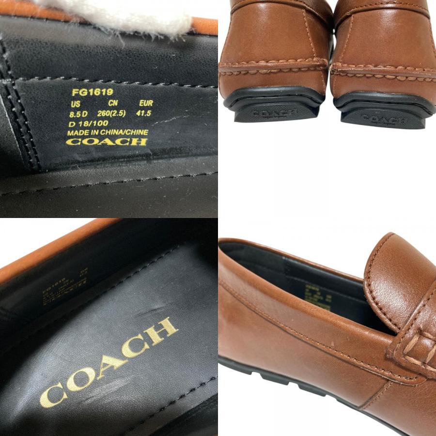 美品 COACH コーチ Motto Varsity Driver ホースビット ドライビングシューズ ローファー FG1619 サイズ8.5 26.5cm相当 ブラウン メンズ 古着 中古_8