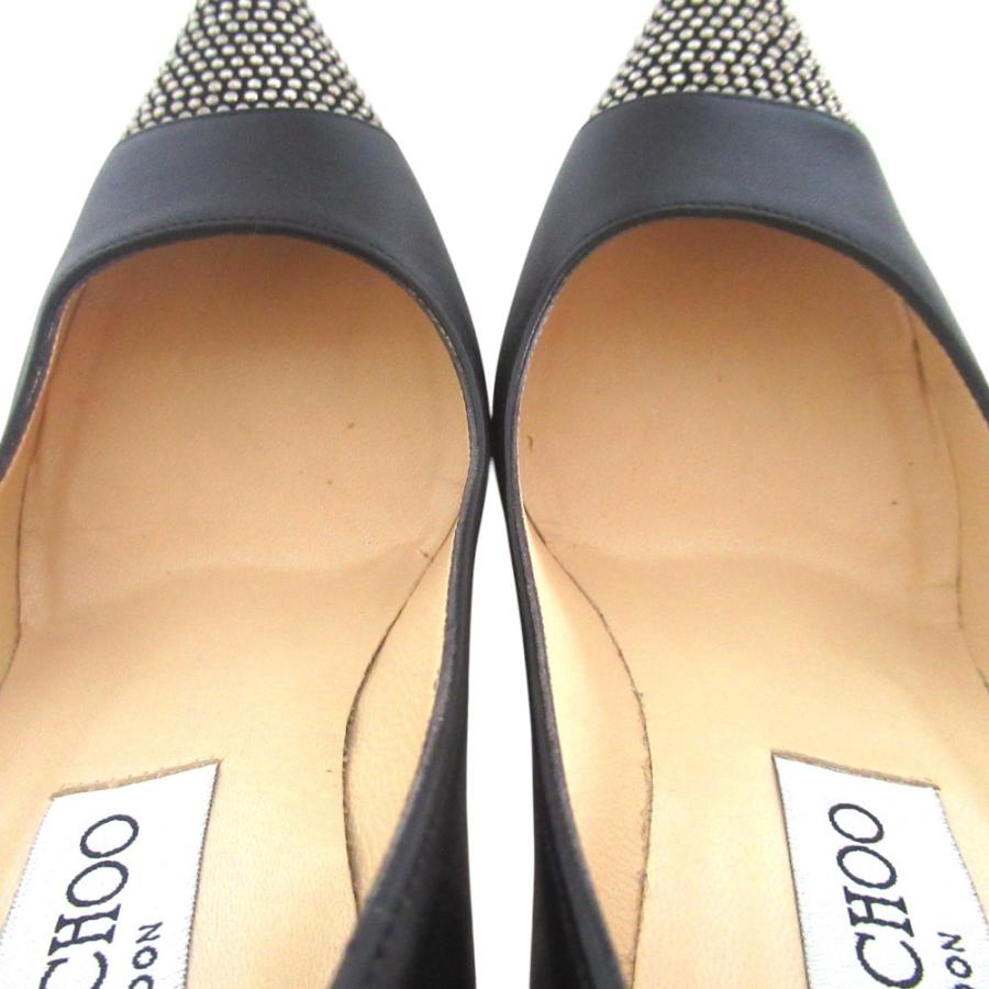 JIMMY CHOO（ジミーチュウ） 美品 スタッズ ポインテッドトゥ