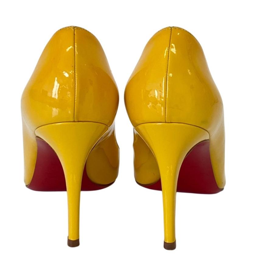 美品 ルブタン レザー パンプス ハイヒール ベージュ 37 24.0cm相当 Christian Louboutin（クリスチャンルブタン） 良品 パテントレザー