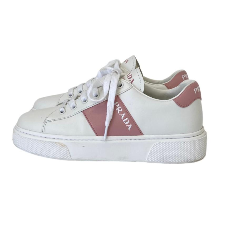 PRADA（プラダ） 美品 ロゴ レザー ローカットスニーカー 1E223M 37 