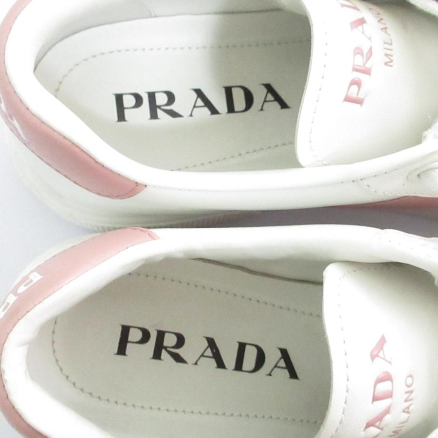 PRADA（プラダ） 美品 ロゴ レザー ローカットスニーカー 1E223M 37 