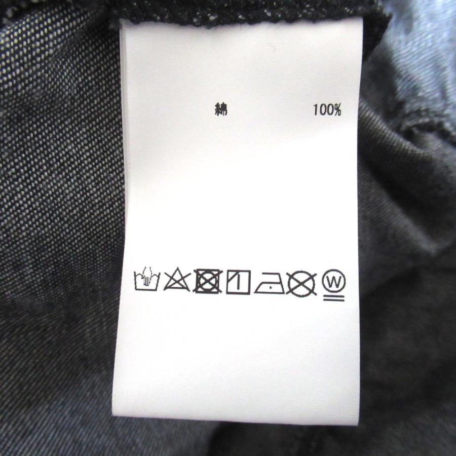 美品 23SS PINK HOUSE ピンクハウス ロゴ刺繍 ロング丈 ピコフリル デニムワンピース A2131FAY183 グレー系 レディース 古着 中古の画像