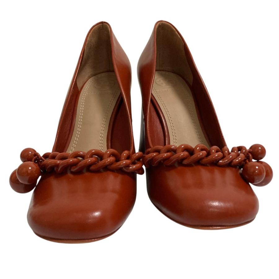 TORY BURCH（トリーバーチ） 美品 チェーン装飾 チャンキーヒール 