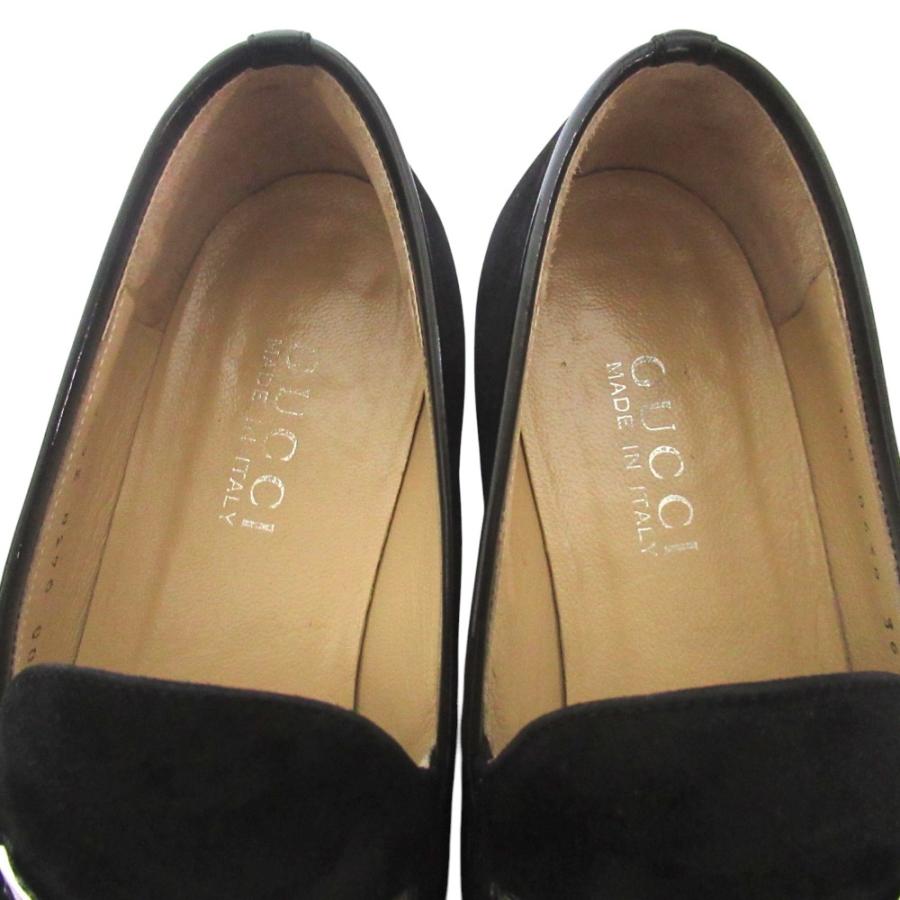 GUCCI（グッチ） 良品 ロゴプレート スエード レザー ローファー 